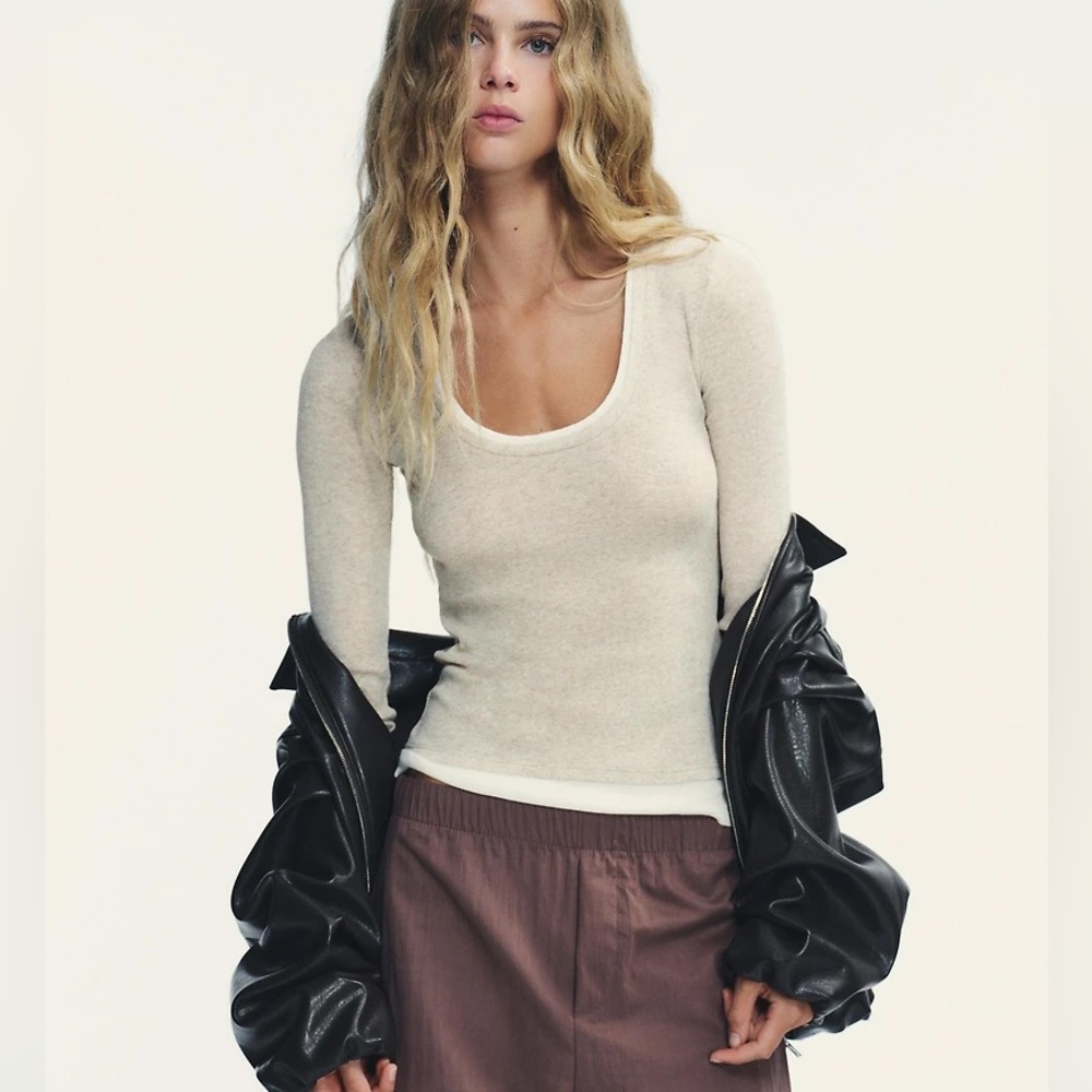 NWOT Zara double effect t-shirt